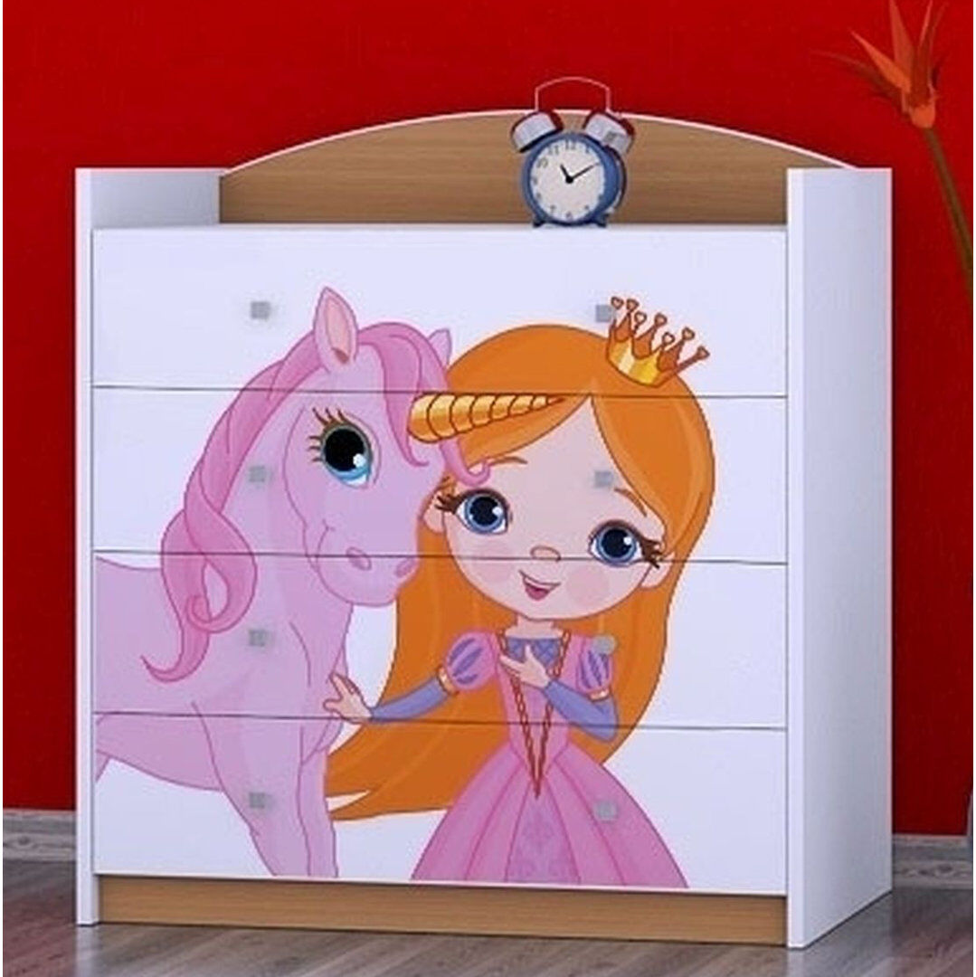 Zoomie Kids Kilding 4 - Drawer Kids Dresser Beech 100cm H X 88cm W X 44cm D