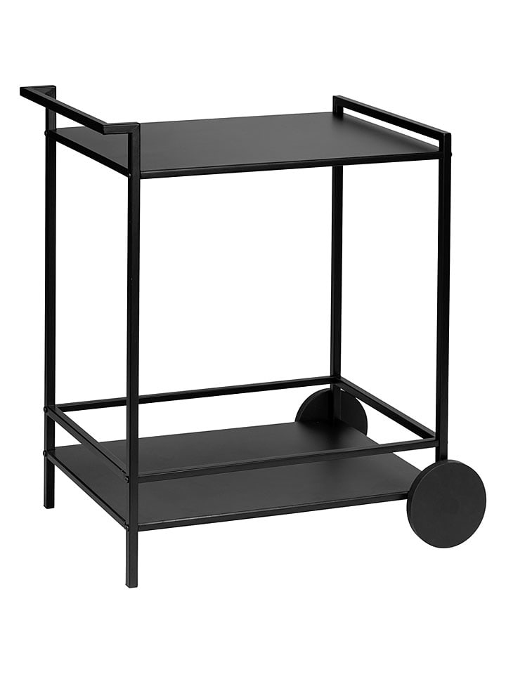 Schöner Wohnen Kollektion Küchenwagen "Jamie" in Schwarz - (B)43 x (H)77 x (T)65 cm - onesize