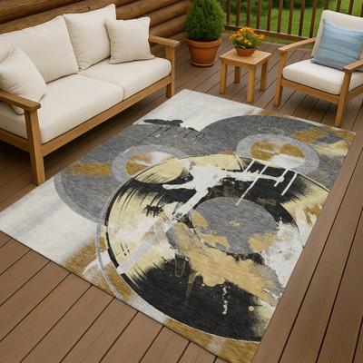 Addison Rugs Machine Washable Indoor/ Outdoor Modern Records Chantille Rug