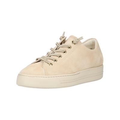 Schnürschuh PAUL GREEN "Paul Green Sneaker Leder", Damen, Gr. 40, Leder, beige, Schuhe Schnürschuh
