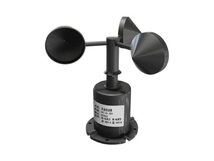 Polycarbon-Windgeschwindigkeitssensor RS485 Impulse Drei Tassen Wetterüberwachung(0-10V)