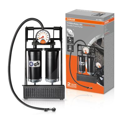 Osram TYREinflate 20 ESSENTIAL - Fußluftpumpe für PKW-Reifen [Hersteller-Nr. OFP20ESN]