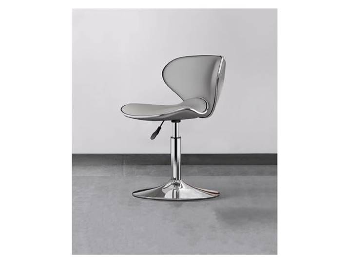 BORSAD Barhocker Höhenverstellbar Mit Lehne Kunstleder Tresenstuhl Küchen Tresenhocker Barstuhl Sitzhöhe 60 cm Barstools Barsessel Drehbar Modern (Farbe : Grau, Size : Short 41.5cm)