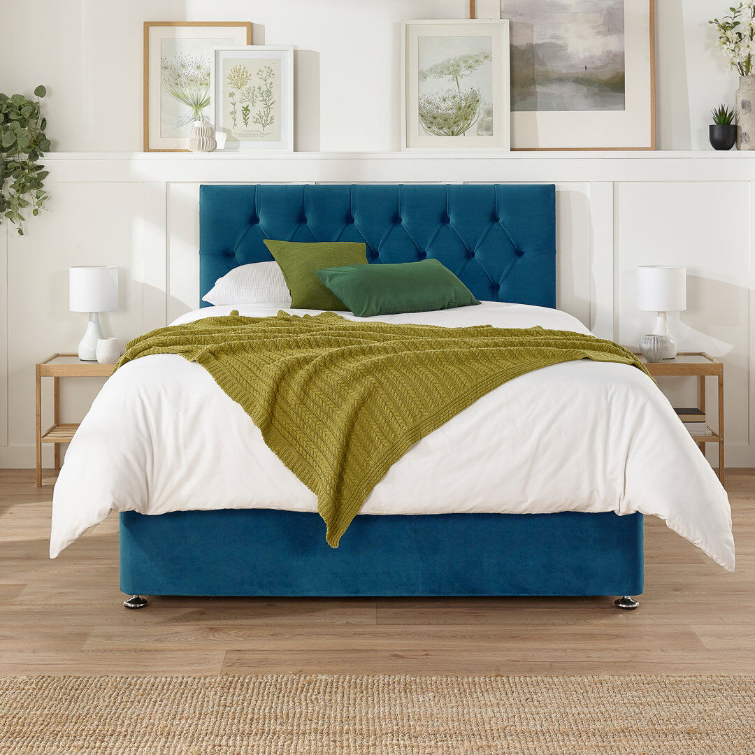 Fairmont Park Nadyah Upholstered Divan Bed Marine Small Single (2'6)