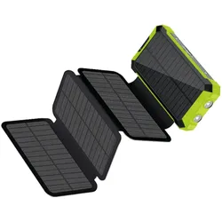 RealPower PB-20000 Solar 20000 mAh Kabelloses Aufladen Schwarz, Grün