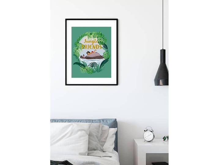 Wandbild Jungle Book Friends 50 x 70cm Multicolor