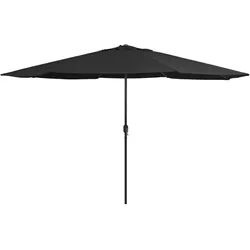 Helloshop26 - Sonnenschirm für den Außenbereich mit Metallstange 400 cm schwarz 02_0008265