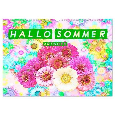 Hallo Sommer - Artwork (Wandkalender 2026 DIN A3 quer), CALVENDO Monatskalender