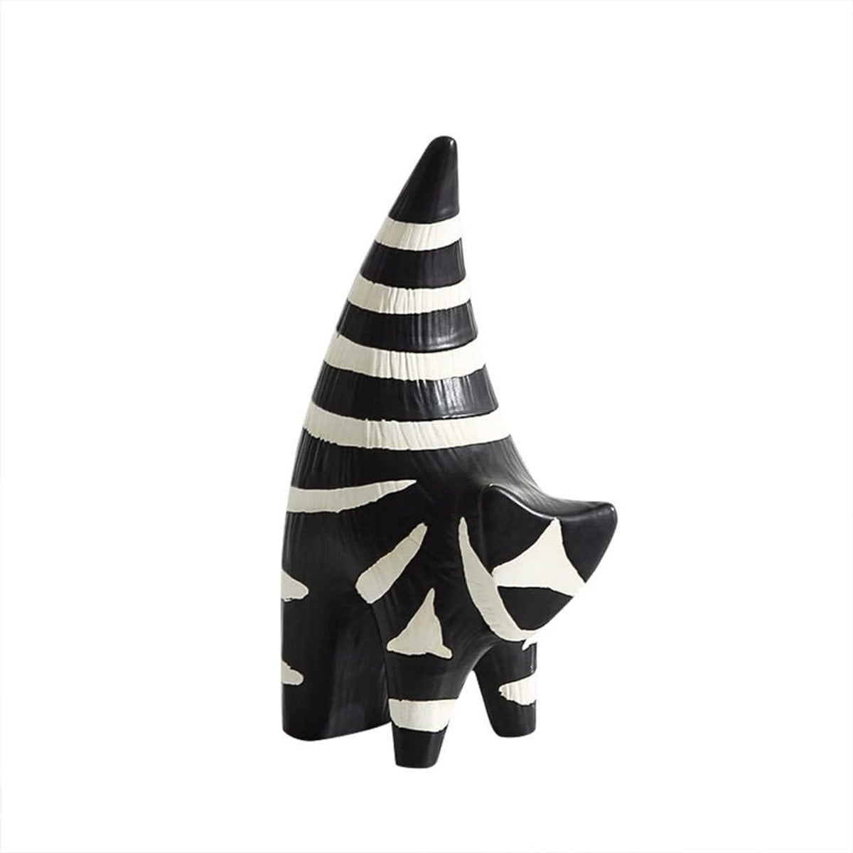 Kat Beeld Keramiek Figuur Zwart Wit voor Huisdecoratie