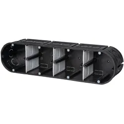 f-tronic 7310104 UP Gerätedose massiv UP40, 4-fach, t=63mm  - 5 Stück