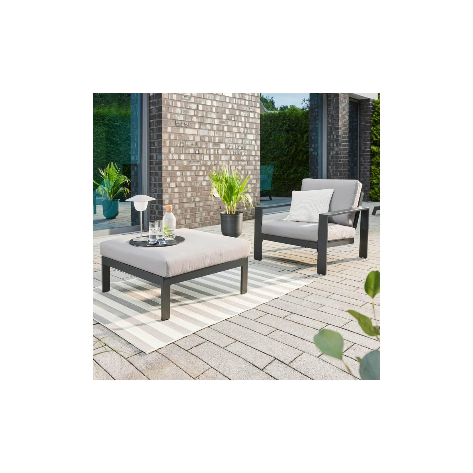 HOME DELUXE Gartenlounge Aluminium RIO S - Anthrazit