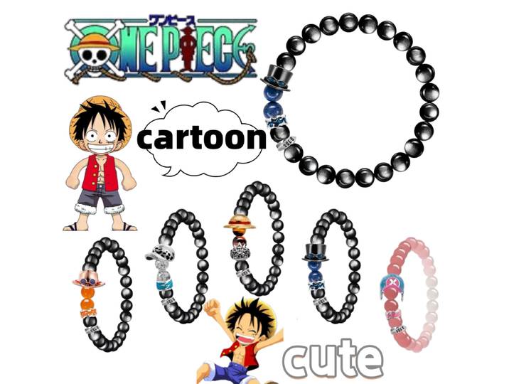 Bracelet One Piece Luffy, nouveau design créatif, haute valeur esthétique, tendance, personnalisé, cadeau pour étudiants et couples