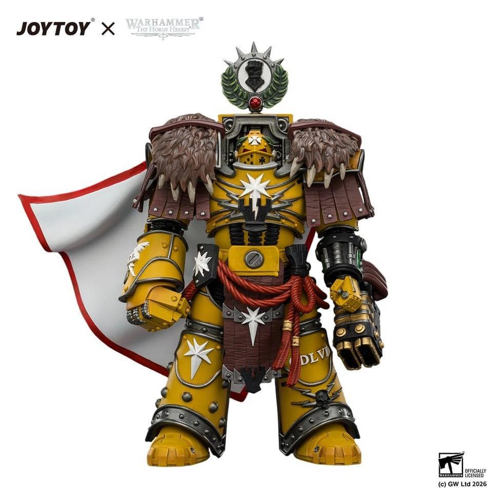Joy Toy Warhammer figurine Imperial Fists Lord Castellan Evander Garrius, The Tyrant of Cthonia 14 cm (JT04209)
