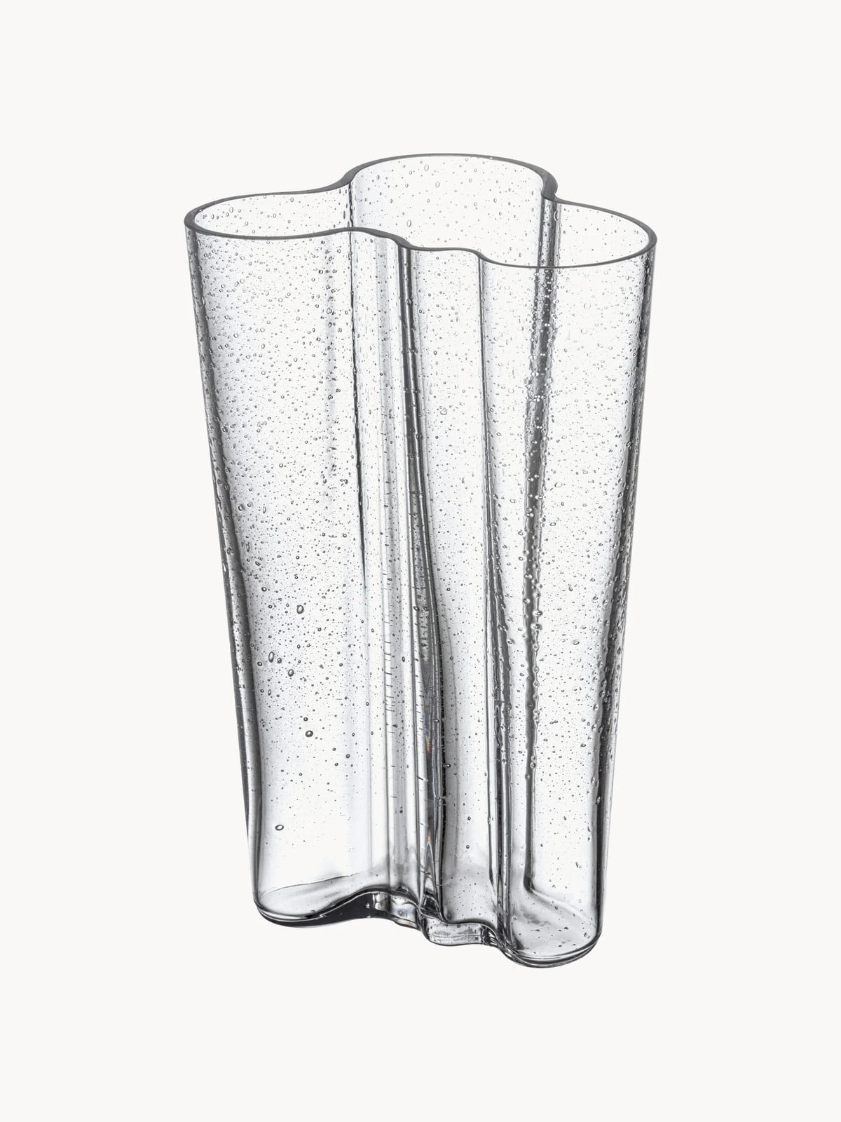 Iittala Alvar Aalto vaas Bubbelglas helder jubileumeditie Hoogte: 20 cm