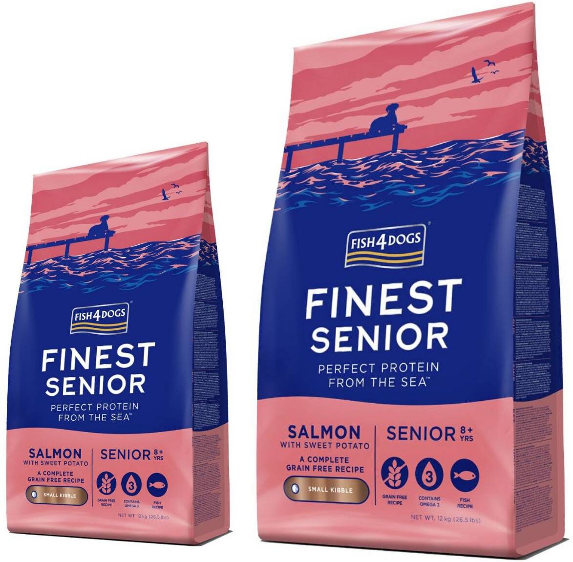 Fish4Dogs Finest Senior Salmone Small con Salmone per Cani Anziani 1,5 Kg