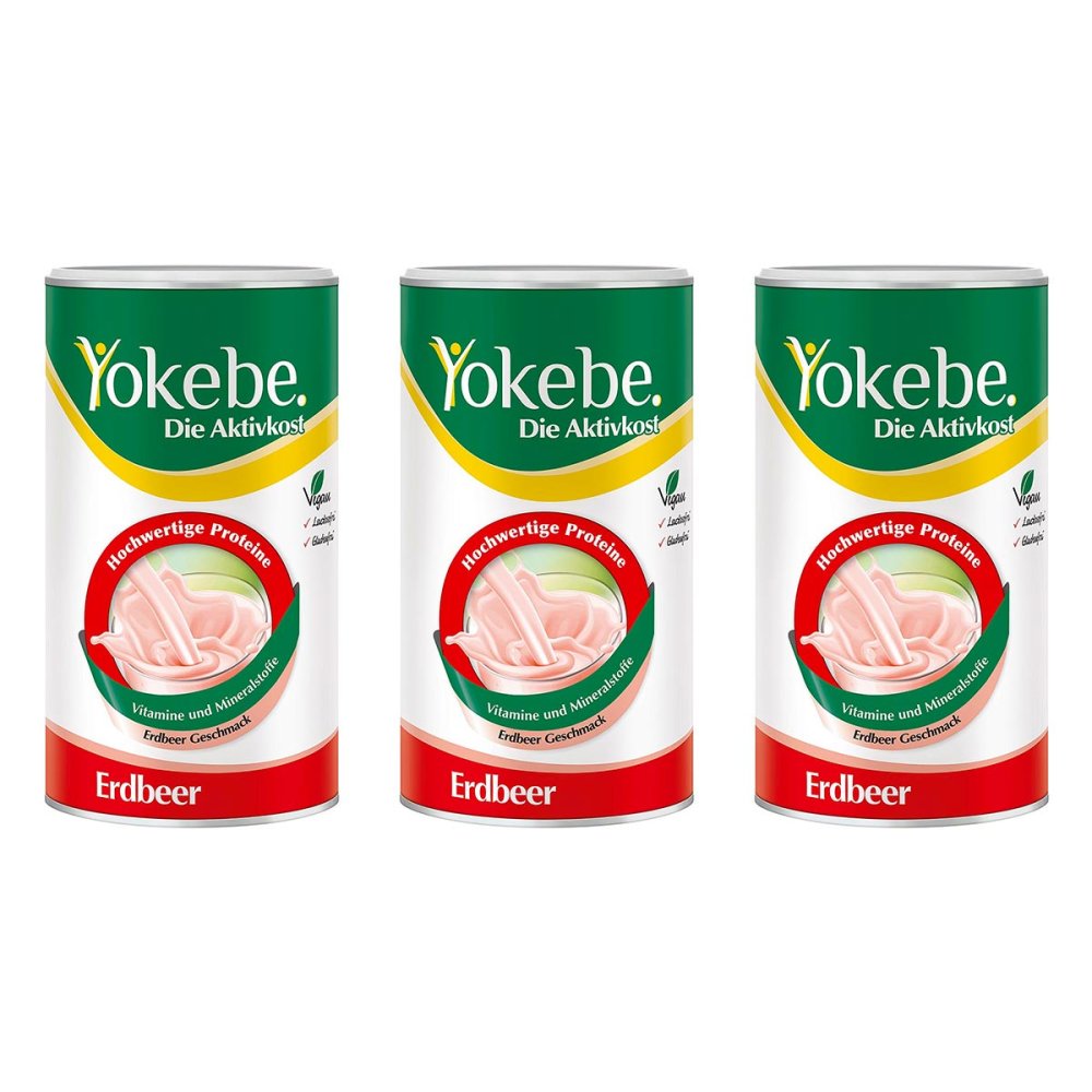 Naturwohl Pharma GmbH Yokebe Erdbeer - Diätshake zur Gewichtsabnahme - mit Protein 08105205