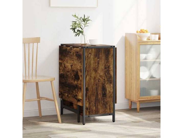 Table à dîner - UU - Bois d'ingénierie - Chêne fumé - Table extensible - 144x60x75 cm llx85w