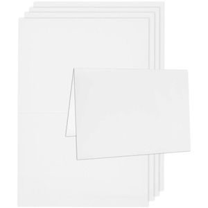 Rico-Design Faltkarten Luxery, 220g/m², weiß, 10,5 x 14,8 cm (A6), blanko, 50 Karten