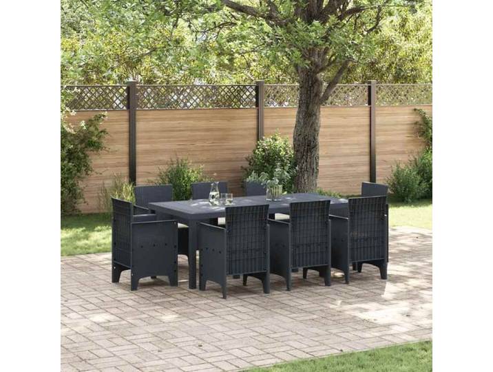 Ensemble de salle à manger pour jardin 9 pcs Anthracite 3378576