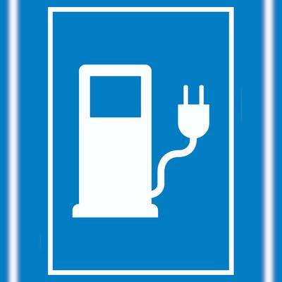 HB-Druck Stromtankstelle Schild Elektrofahrzeug A6 (105x148mm)