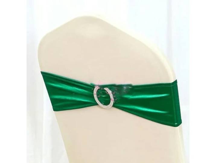 HIPdudRTG Satinbänder mit Schleifen für Stühle, 50 Stück türkisfarbene Stuhlschärpe, Spandex-Schärpe(Green,50pcs)
