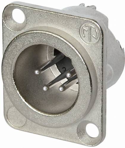 Neutrik NC4MD-LX XLR-Steckverbinder Flanschstecker, Kontakte gerade Polzahl: 4 Silber 1St.