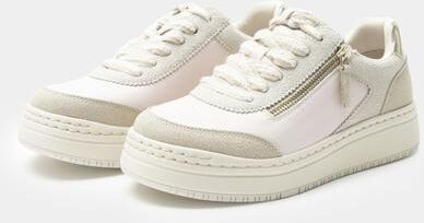 Women's Averie Zipper Platform Sneaker by Alegria in Beige (Size 6 1/2 M)
