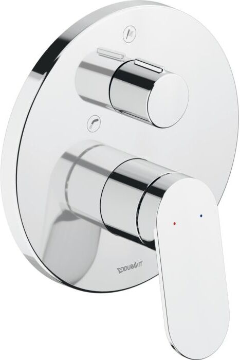 Duravit Wave Fertigmontageset WA5210012010 Unterputz-Wannenarmatur, Umstellventil, chrom