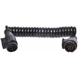 ProPlus Spiralkabel mit 2x Stecker 13-polig PVC, Stromkabel