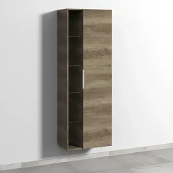 Sanipa 3way Stauraumschrank mit 1 Tür und offenen Fächern, Eiche-Nebraska UM18137