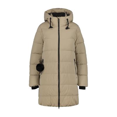 Funktionsmantel LUHTA "Luhta Mantel Gyvik", Damen, Gr. 36, kitt, Stoff, 97% Polyester, 3% Elasthan, normal, Mäntel