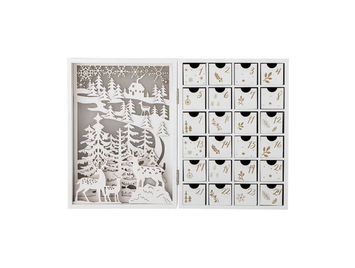 Bloomingville Calendrier de l Avent Elimar avec éclairage Blanc'