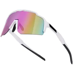 Force Strive Brille weiß/violett-gelbe Spiegelglas