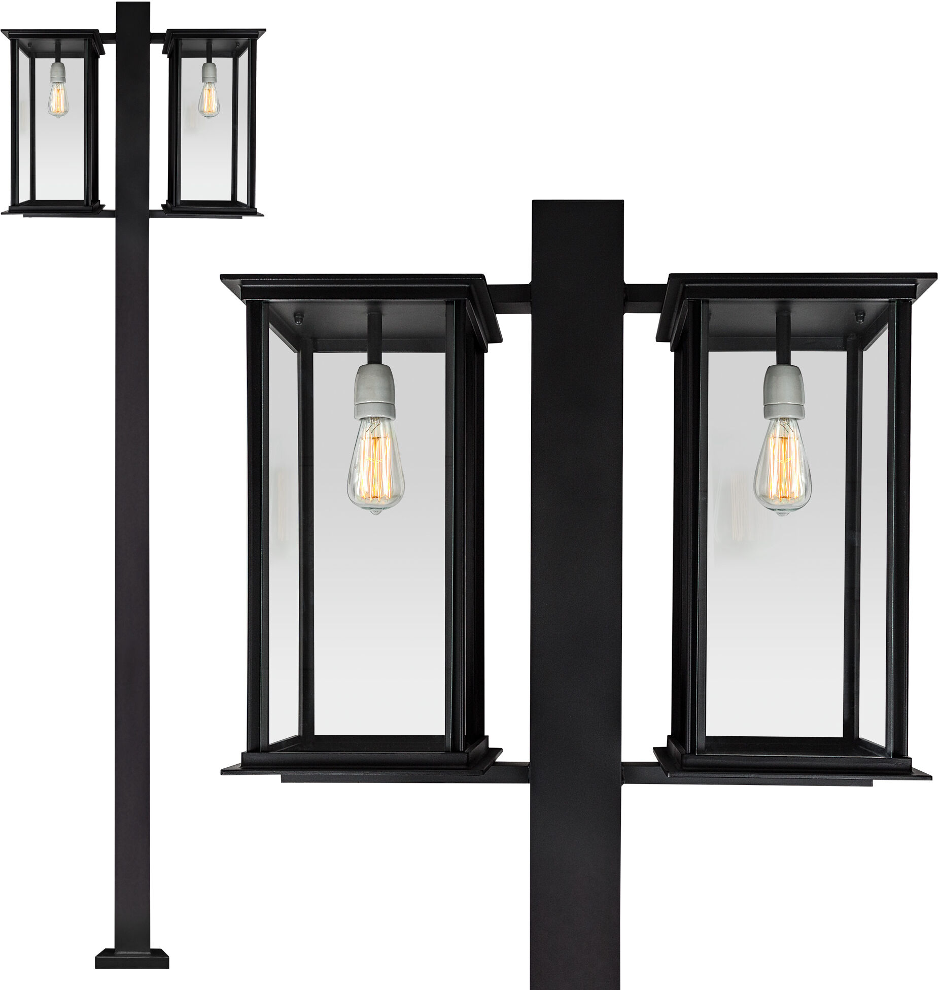 KS Verlichting Capital Tuinlantaarn 2-lichts Zwart