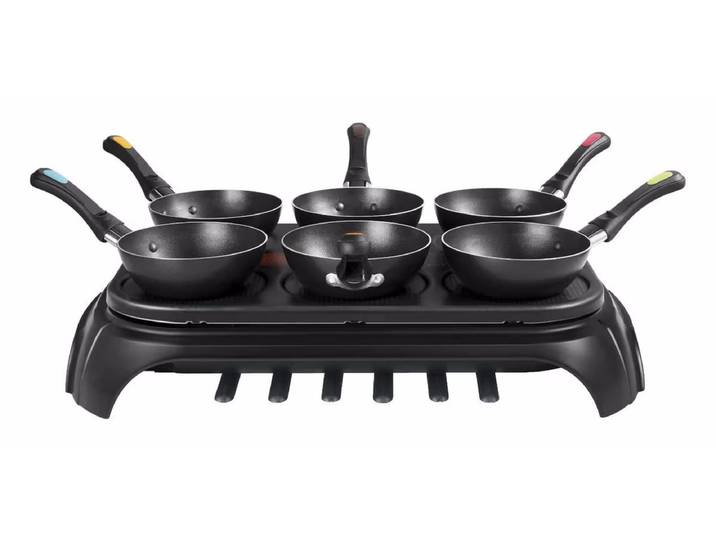 Tefal Wok Gourmet Black PY5828 Wok-Set, 6 Personen – Tischgrill – schwarz