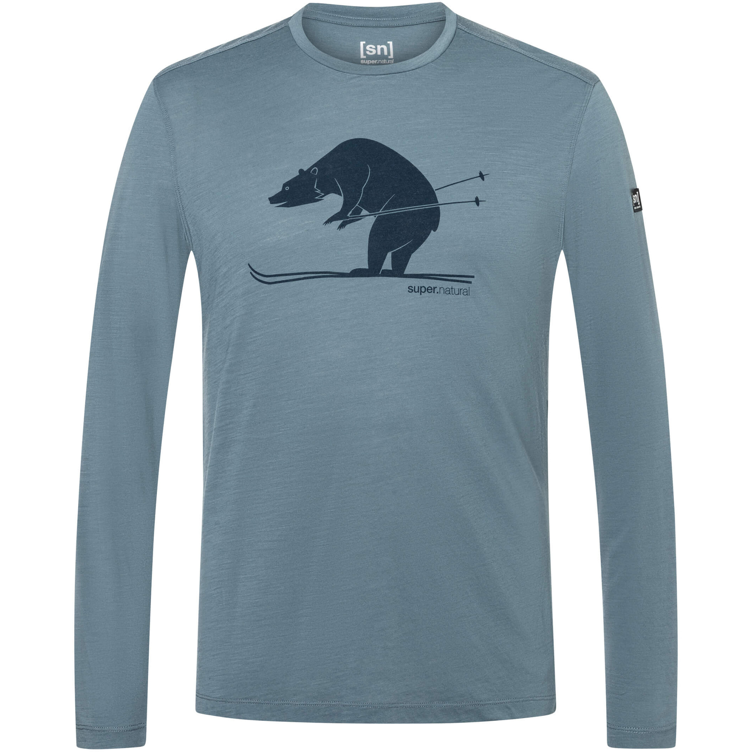 Super.Natural Ski Karl Herren Longsleeves blau Größe M Trekking Hautfreundlich Merinowolle