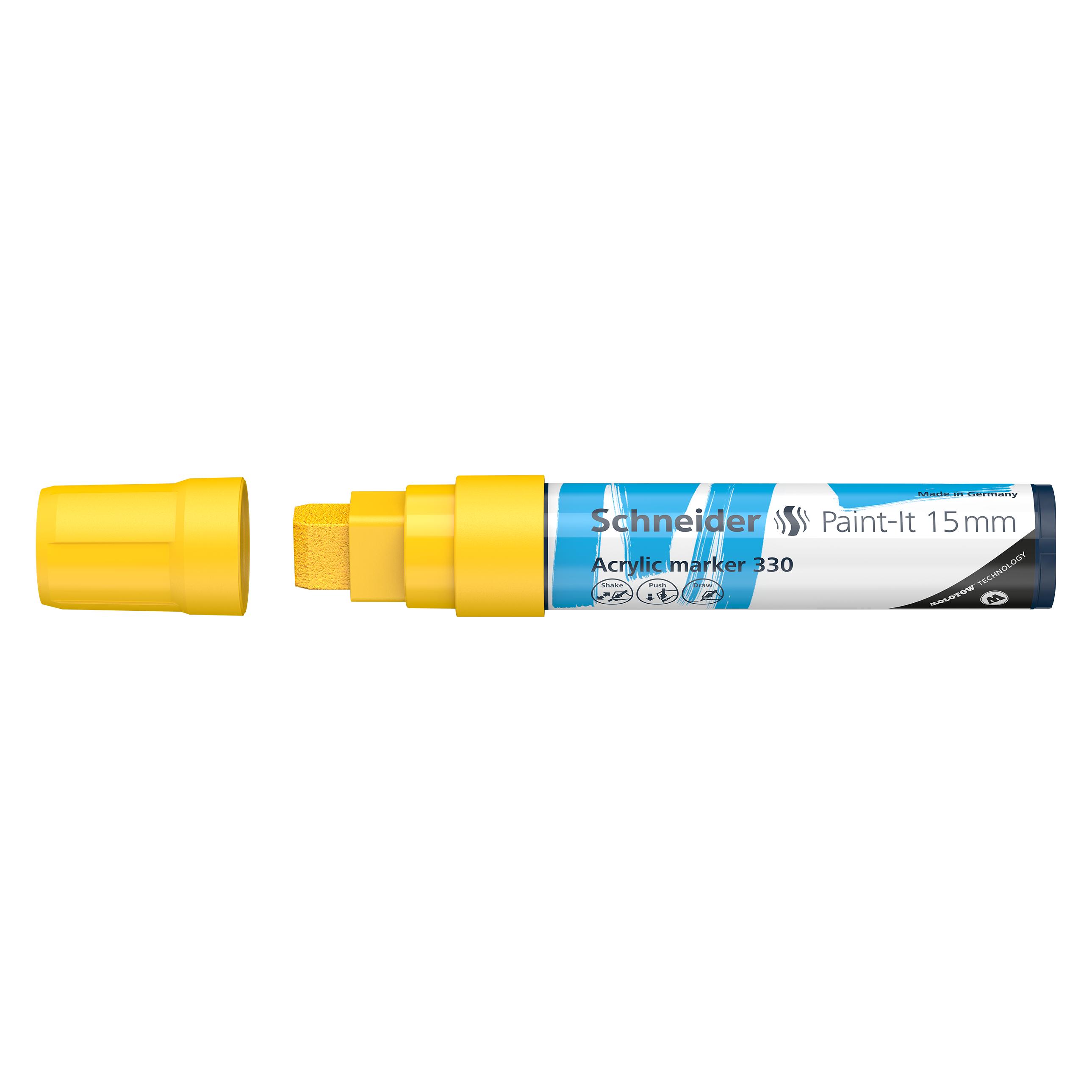 Schneider Acrylmarker Paint-It 330 15mm gelb (1x) (120305)
