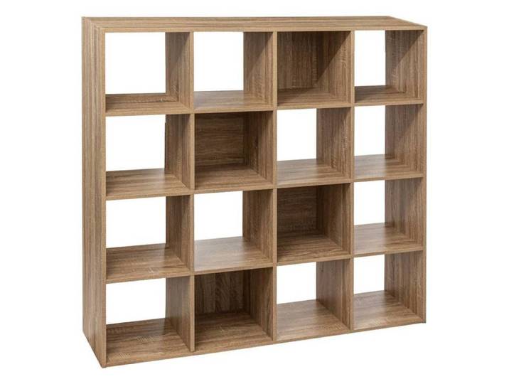 Étagère 16 cases effet chêne naturel  Mix 'n Modul