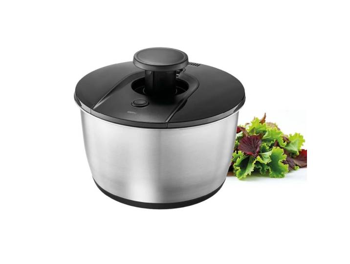 Essoreuse à salade Inox Noir 16x27x27 cm
