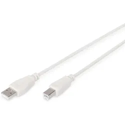 Digitus USB Anschlusskabel, Typ A - B St/St 3.0m, USB 2.0 geeignet, be