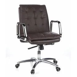 hjh OFFICE Profi Chefsessel VILLA 10 Leder mit Armlehnen