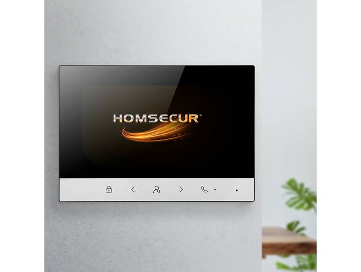 HOMSECUR XM717F Moniteur intérieur 7 pouces 1080P 4 fils pour interphone vidéo HDS