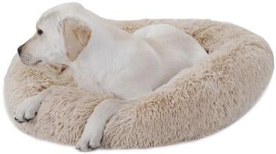 Multicon Wholesale Hub Relaxing Flexible Diameter Dog Bed, Cozy Fluffy Warming Pet Bed, Soft Faux Fur For Head And Neck Support Relaxing Flexible Diameter Dog Bed, Cozy Fluffy Warming Pet Bed, Soft Faux Fur For Head And Neck Support