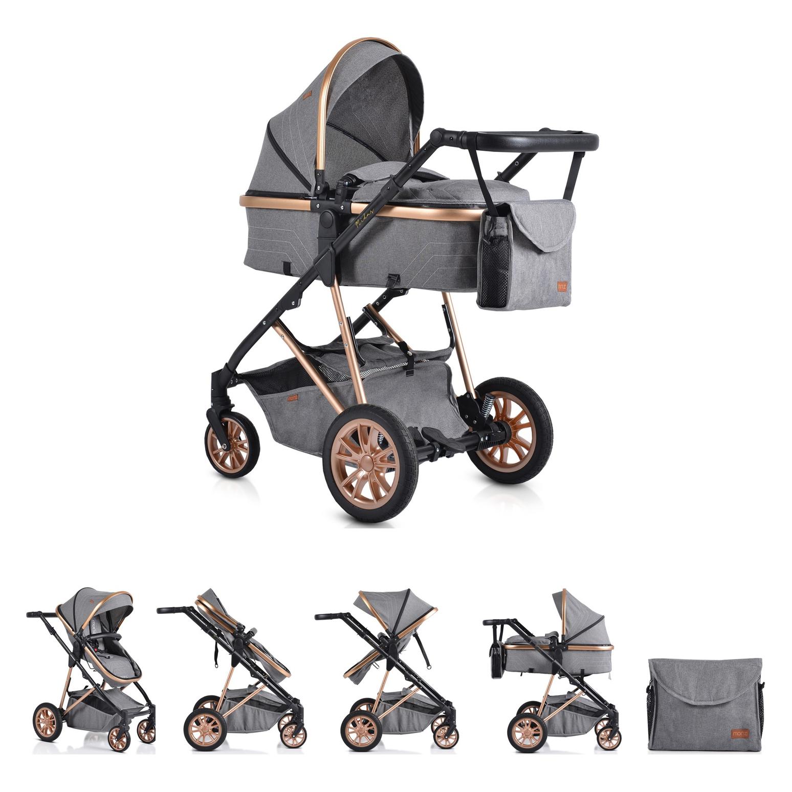 Moni Kinderwagen Midas 2 in 1 (0 Monate - 3 Jahre) (109089)