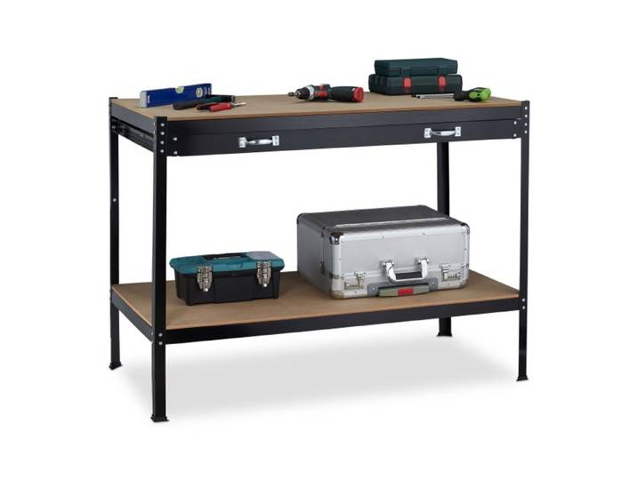 Relaxdays Werkbank mit Schublade