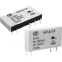 HF41F-005-ZST - Power-Relais subminiatur, 5 V DC, 6 A, 1 Wechsler