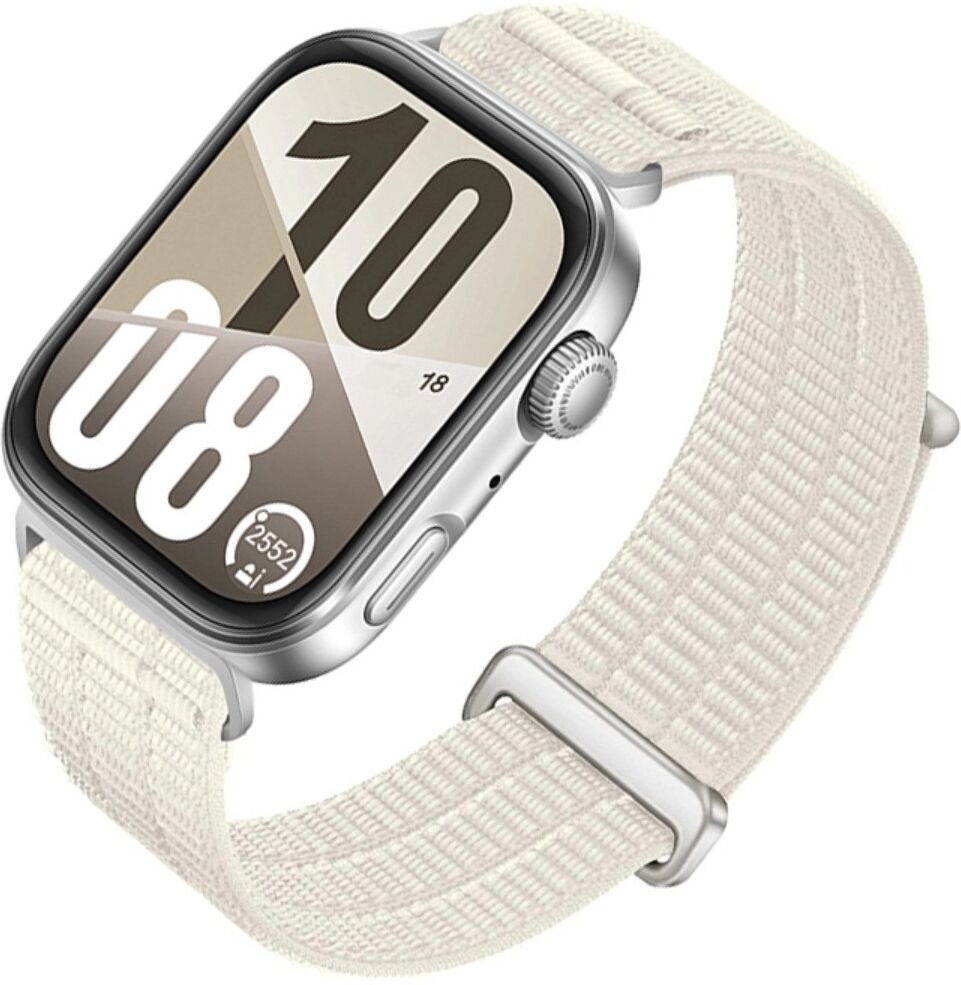 INF Cloud-Sense Gradient Nylon Armband mit Klettverschluss, weich und atmungsaktiv, kompatibel mit Xiaomi Band 10 Pro, 9 Pro Beige