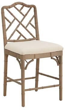 "Dayna Stool - Natural Oak/Sandberg Parchment, Counter Stool 25""H - Ballard Designs"