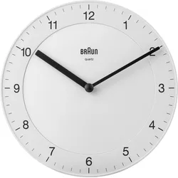 BRAUN BC06W - Quarzwanduhr analog weiß