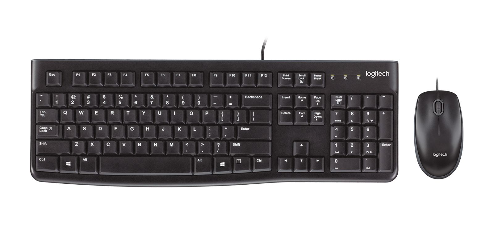 Logitech Desktop MK120 Tastatur USB (Schwarz) 920-002540